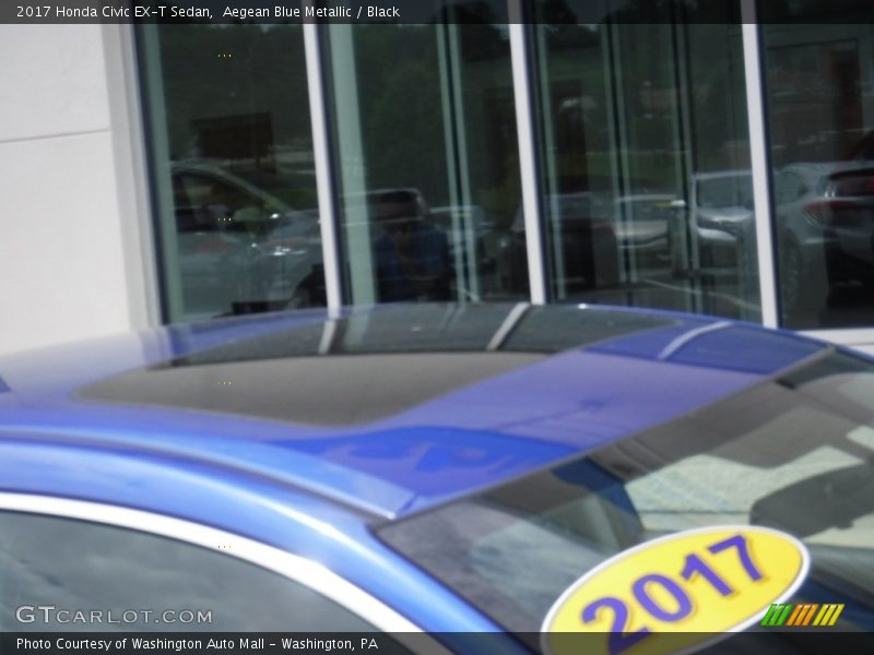 Aegean Blue Metallic / Black 2017 Honda Civic EX-T Sedan