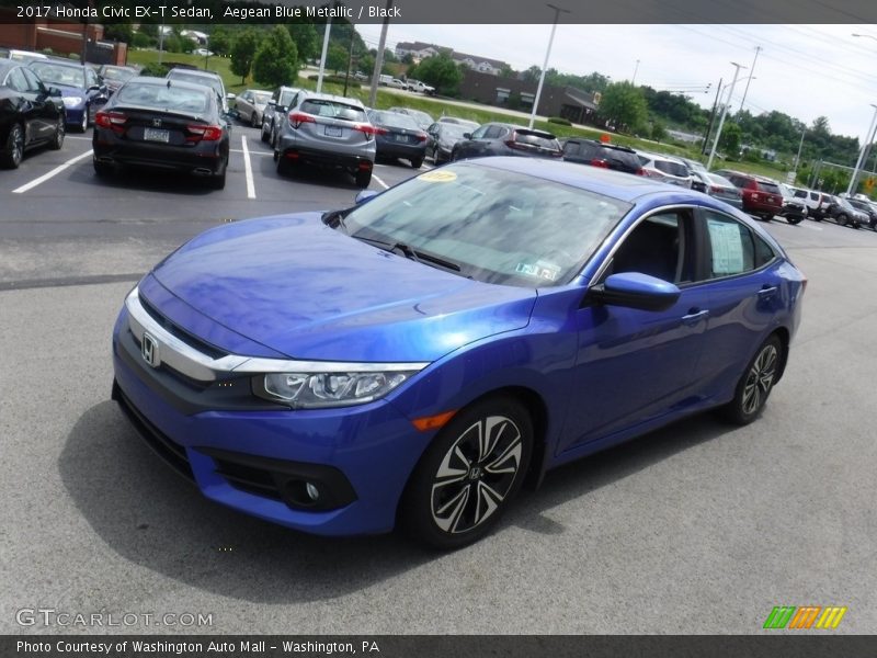 Aegean Blue Metallic / Black 2017 Honda Civic EX-T Sedan