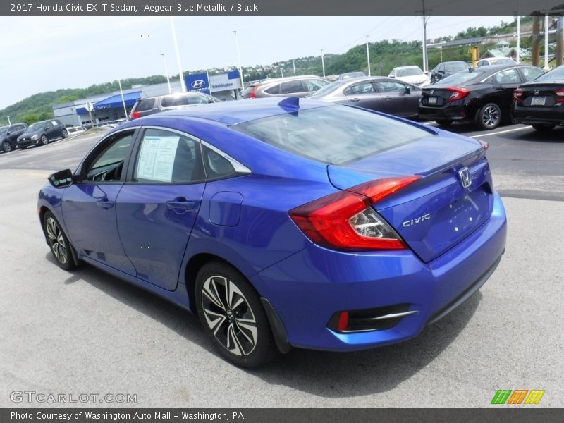 Aegean Blue Metallic / Black 2017 Honda Civic EX-T Sedan