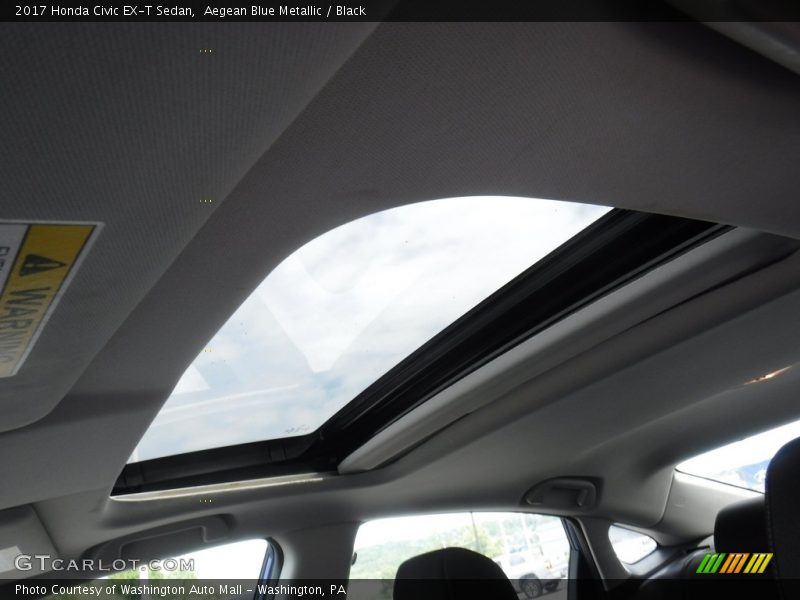 Aegean Blue Metallic / Black 2017 Honda Civic EX-T Sedan