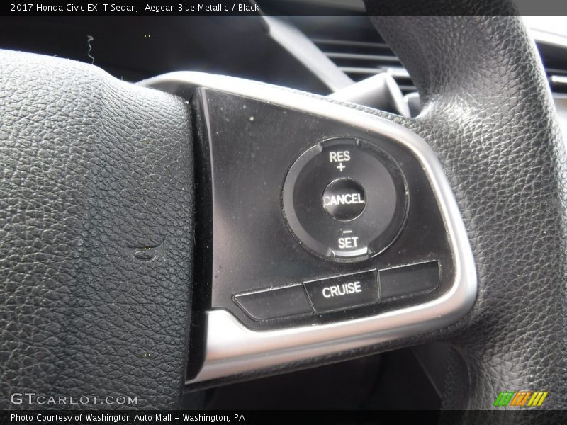 Aegean Blue Metallic / Black 2017 Honda Civic EX-T Sedan