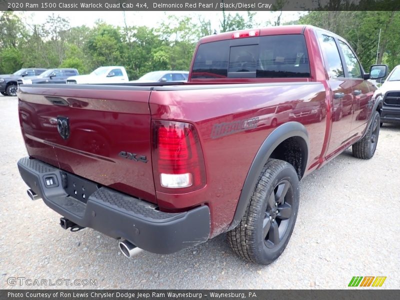 Delmonico Red Pearl / Black/Diesel Gray 2020 Ram 1500 Classic Warlock Quad Cab 4x4