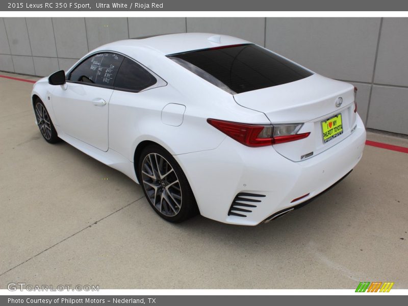 Ultra White / Rioja Red 2015 Lexus RC 350 F Sport