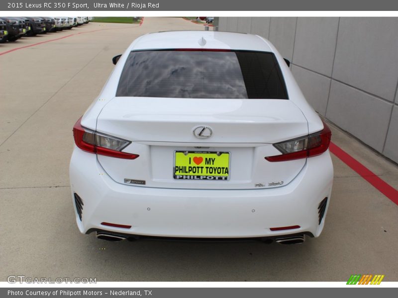 Ultra White / Rioja Red 2015 Lexus RC 350 F Sport