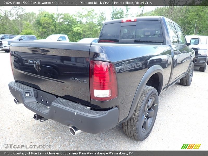 Diamond Black Crystal Pearl / Black/Diesel Gray 2020 Ram 1500 Classic Warlock Quad Cab 4x4