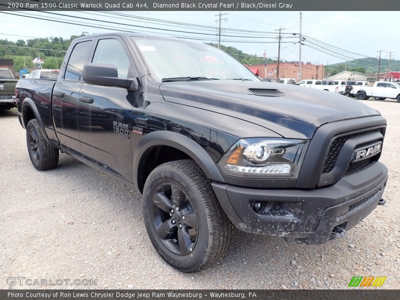 Diamond Black Crystal Pearl / Black/Diesel Gray 2020 Ram 1500 Classic Warlock Quad Cab 4x4