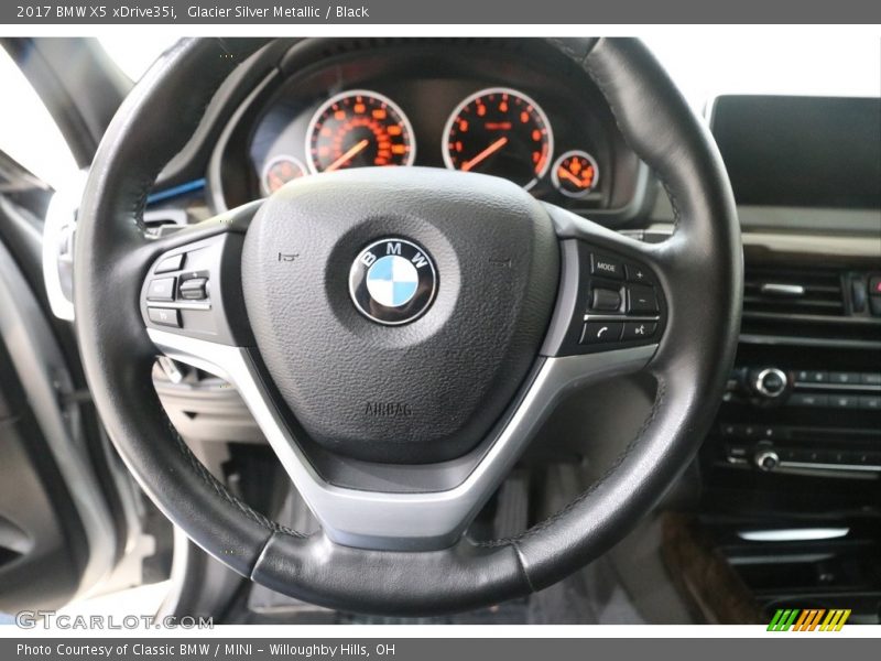 Glacier Silver Metallic / Black 2017 BMW X5 xDrive35i