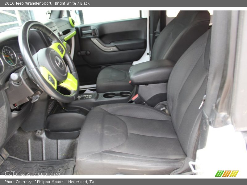 Bright White / Black 2016 Jeep Wrangler Sport