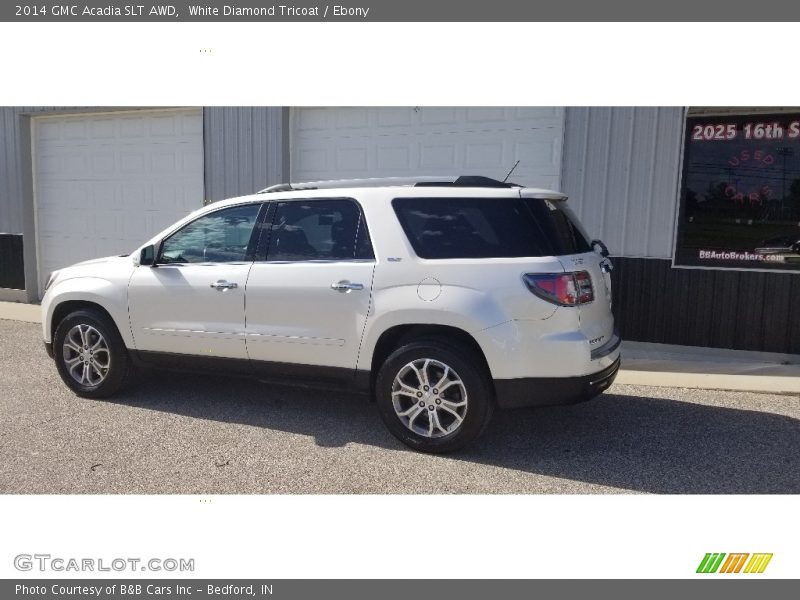 White Diamond Tricoat / Ebony 2014 GMC Acadia SLT AWD