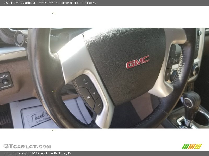 White Diamond Tricoat / Ebony 2014 GMC Acadia SLT AWD