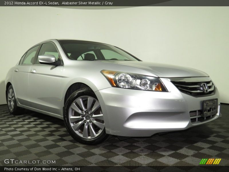Alabaster Silver Metallic / Gray 2012 Honda Accord EX-L Sedan