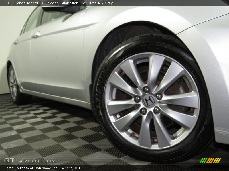 Alabaster Silver Metallic / Gray 2012 Honda Accord EX-L Sedan
