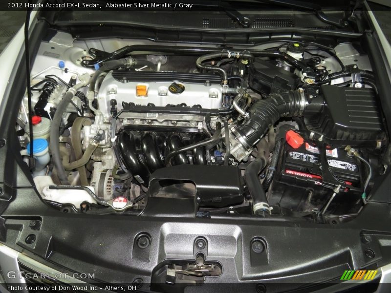 Alabaster Silver Metallic / Gray 2012 Honda Accord EX-L Sedan