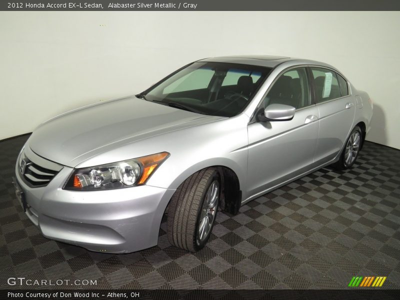 Alabaster Silver Metallic / Gray 2012 Honda Accord EX-L Sedan