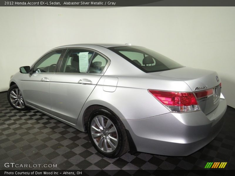 Alabaster Silver Metallic / Gray 2012 Honda Accord EX-L Sedan