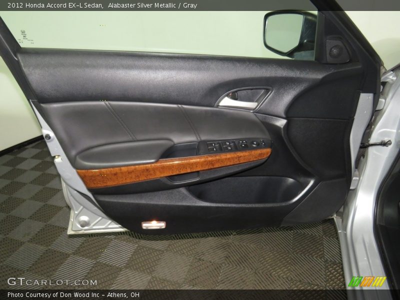 Alabaster Silver Metallic / Gray 2012 Honda Accord EX-L Sedan
