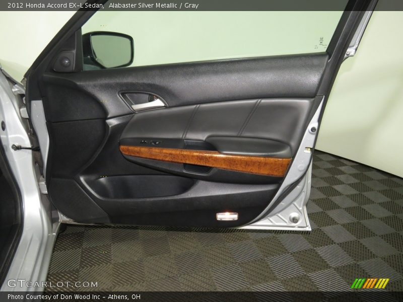 Alabaster Silver Metallic / Gray 2012 Honda Accord EX-L Sedan