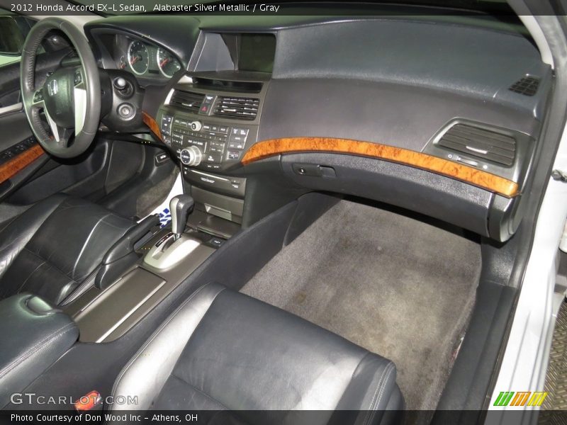 Alabaster Silver Metallic / Gray 2012 Honda Accord EX-L Sedan