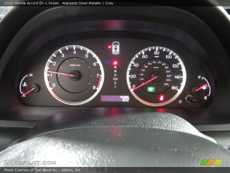 Alabaster Silver Metallic / Gray 2012 Honda Accord EX-L Sedan