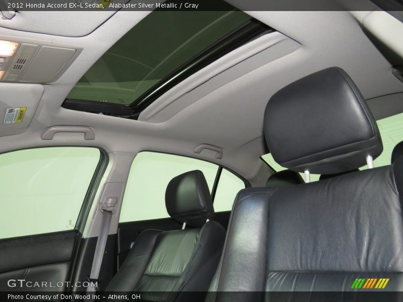 Alabaster Silver Metallic / Gray 2012 Honda Accord EX-L Sedan