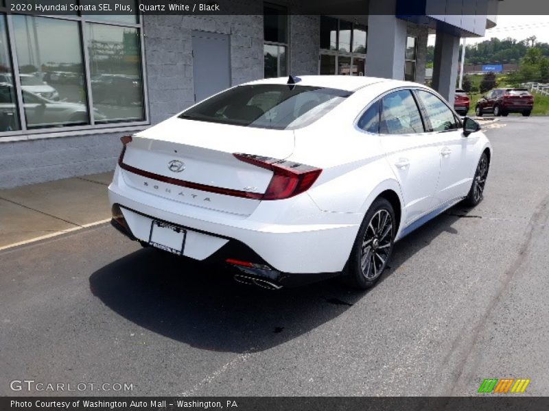 Quartz White / Black 2020 Hyundai Sonata SEL Plus