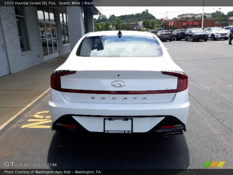 Quartz White / Black 2020 Hyundai Sonata SEL Plus