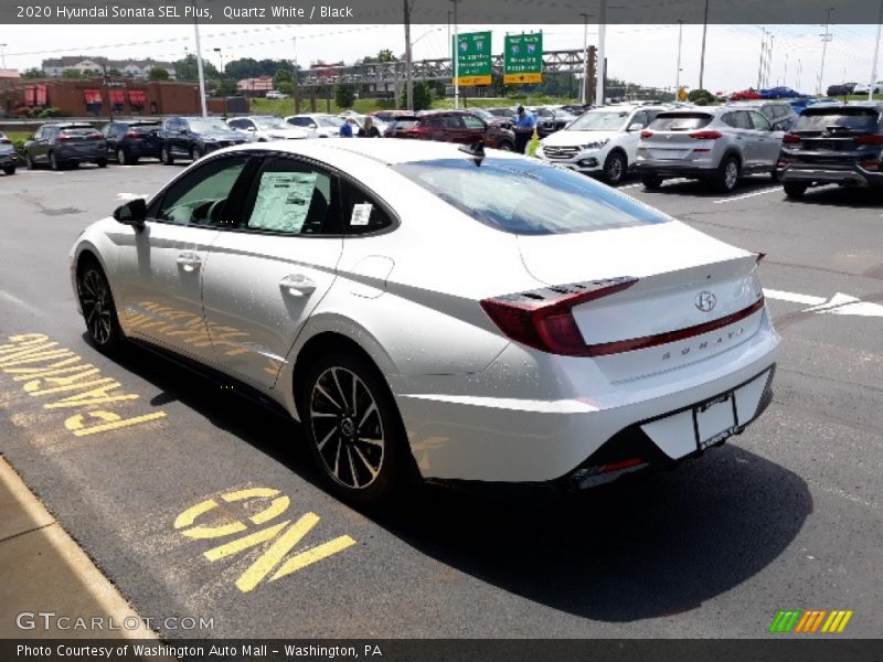 Quartz White / Black 2020 Hyundai Sonata SEL Plus