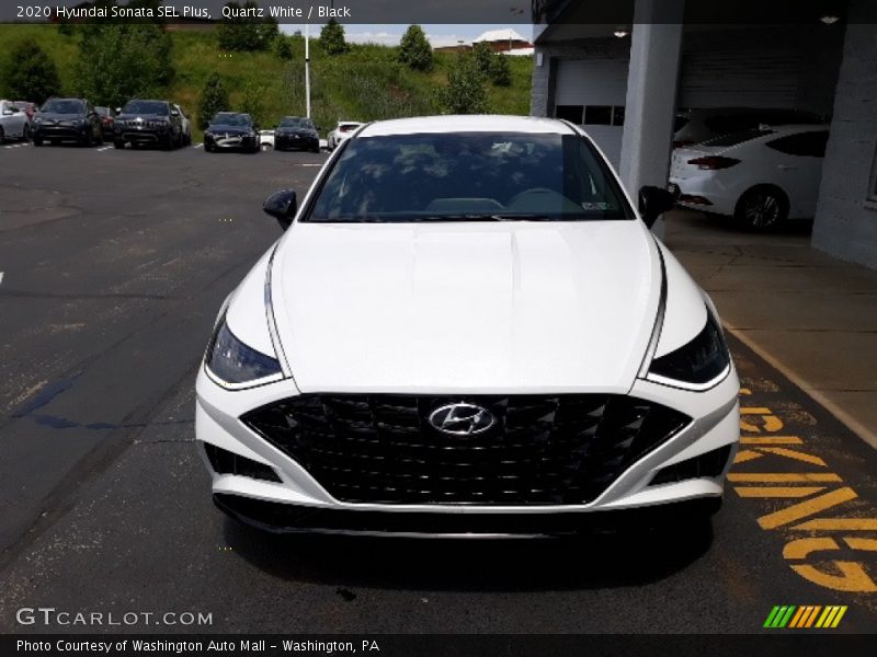 Quartz White / Black 2020 Hyundai Sonata SEL Plus