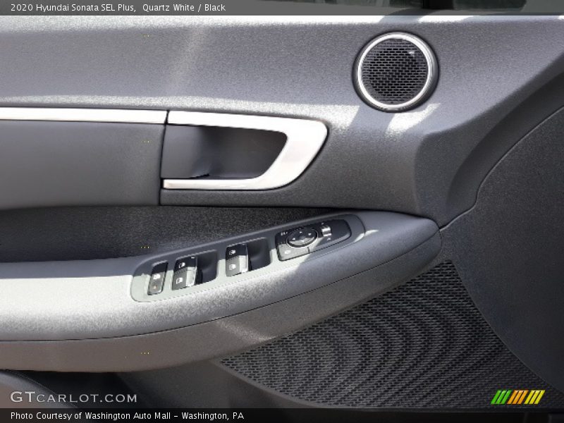 Quartz White / Black 2020 Hyundai Sonata SEL Plus