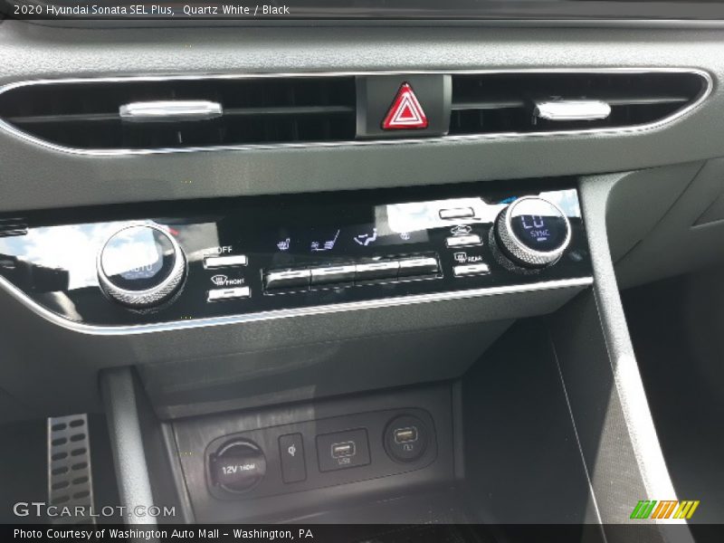 Quartz White / Black 2020 Hyundai Sonata SEL Plus