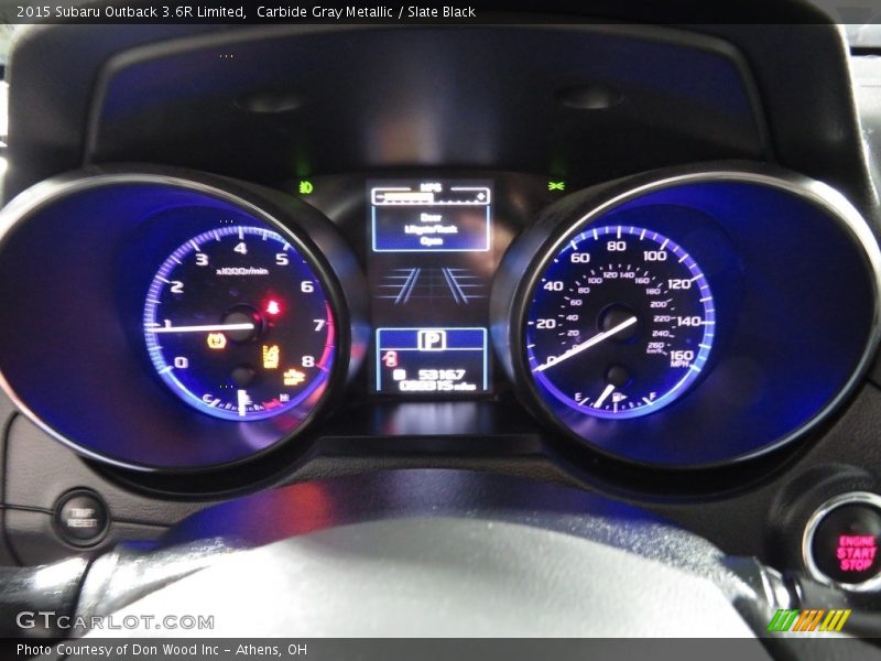 Carbide Gray Metallic / Slate Black 2015 Subaru Outback 3.6R Limited