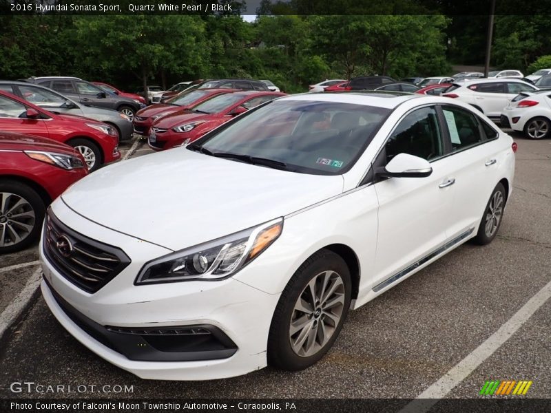 Quartz White Pearl / Black 2016 Hyundai Sonata Sport