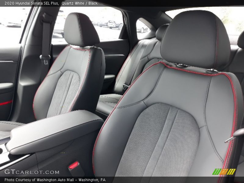 Quartz White / Black 2020 Hyundai Sonata SEL Plus