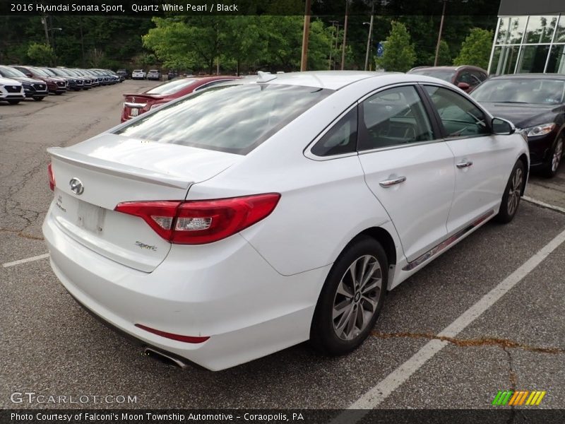 Quartz White Pearl / Black 2016 Hyundai Sonata Sport