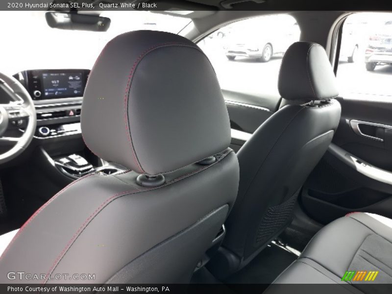 Quartz White / Black 2020 Hyundai Sonata SEL Plus