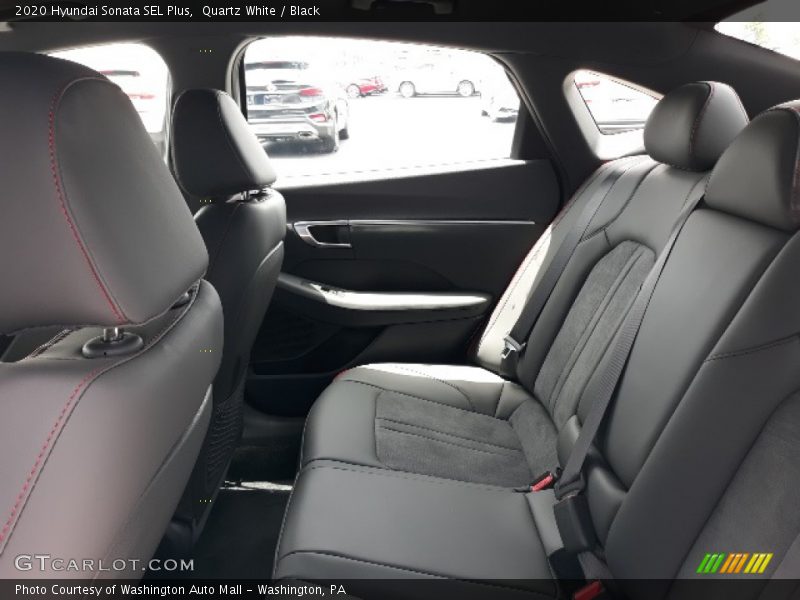 Quartz White / Black 2020 Hyundai Sonata SEL Plus