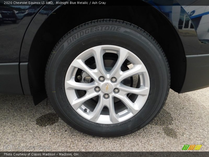 Midnight Blue Metallic / Ash Gray 2020 Chevrolet Equinox LS AWD
