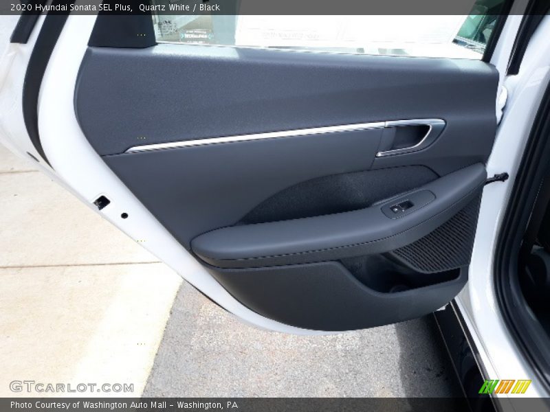 Quartz White / Black 2020 Hyundai Sonata SEL Plus