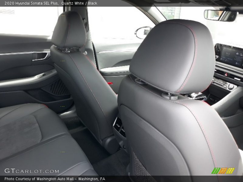 Quartz White / Black 2020 Hyundai Sonata SEL Plus