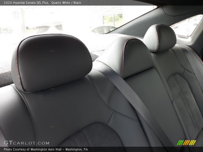 Quartz White / Black 2020 Hyundai Sonata SEL Plus