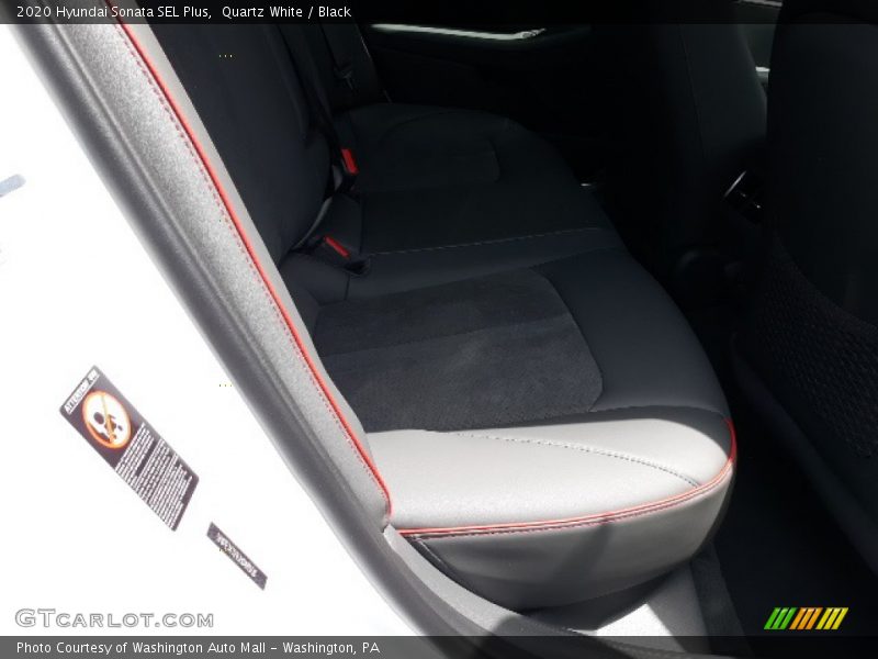Quartz White / Black 2020 Hyundai Sonata SEL Plus