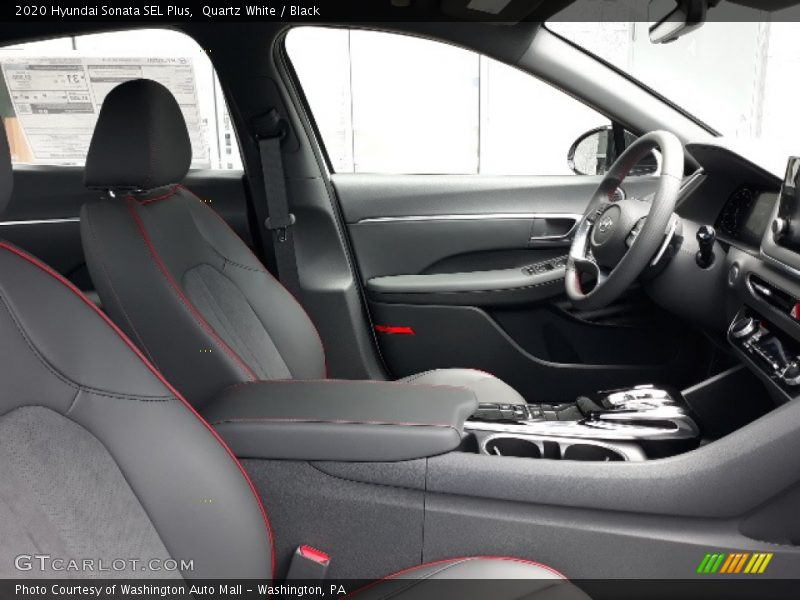 Quartz White / Black 2020 Hyundai Sonata SEL Plus