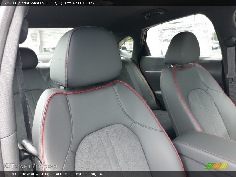 Quartz White / Black 2020 Hyundai Sonata SEL Plus