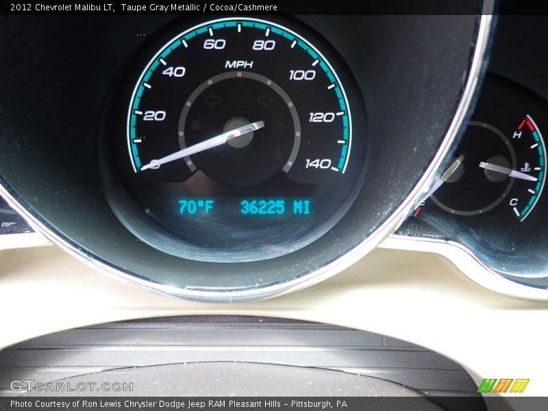 Taupe Gray Metallic / Cocoa/Cashmere 2012 Chevrolet Malibu LT