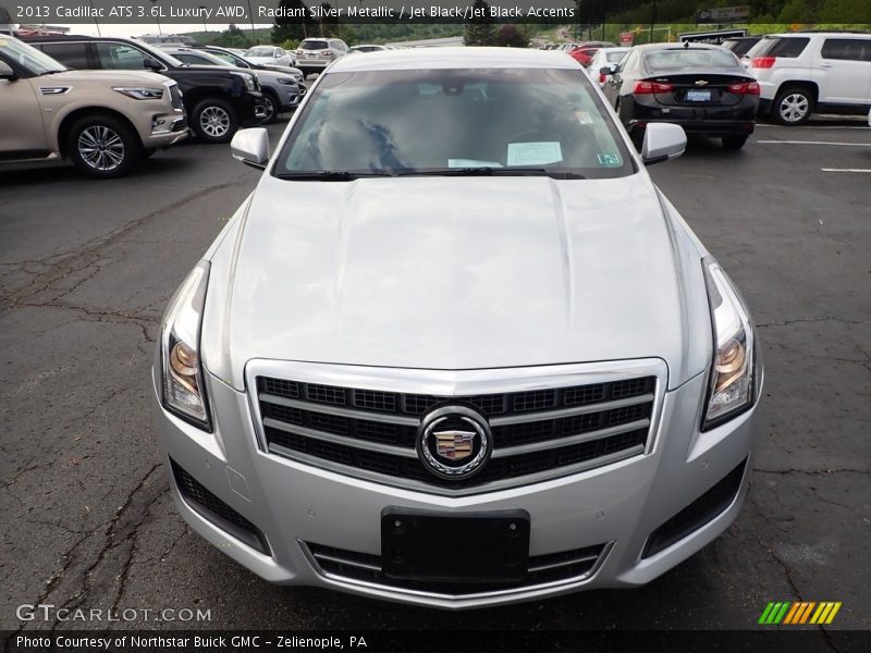 Radiant Silver Metallic / Jet Black/Jet Black Accents 2013 Cadillac ATS 3.6L Luxury AWD