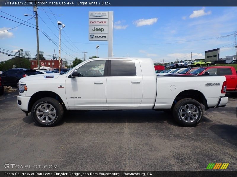 Bright White / Black 2019 Ram 2500 Bighorn Mega Cab 4x4