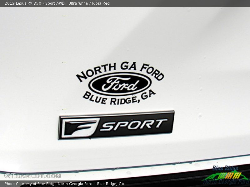 Ultra White / Rioja Red 2019 Lexus RX 350 F Sport AWD
