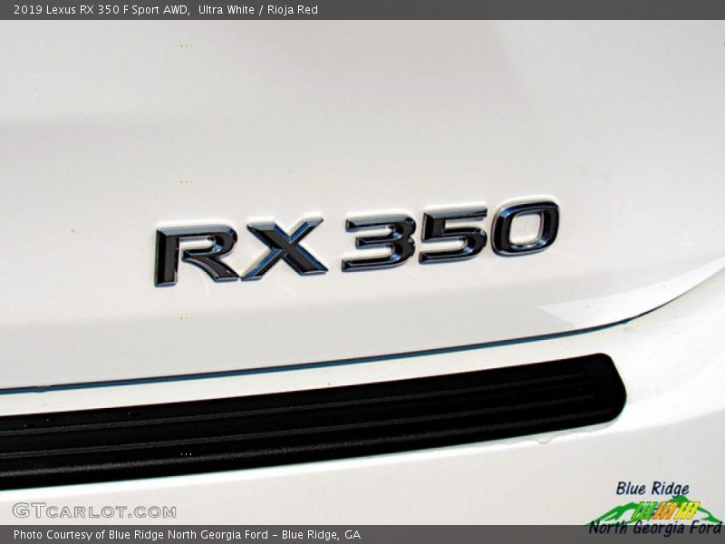 Ultra White / Rioja Red 2019 Lexus RX 350 F Sport AWD