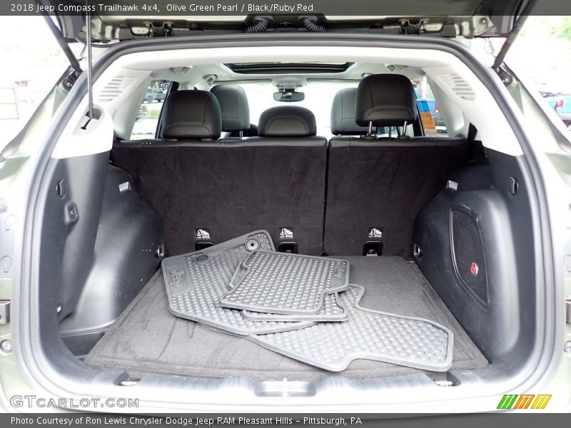 Olive Green Pearl / Black/Ruby Red 2018 Jeep Compass Trailhawk 4x4