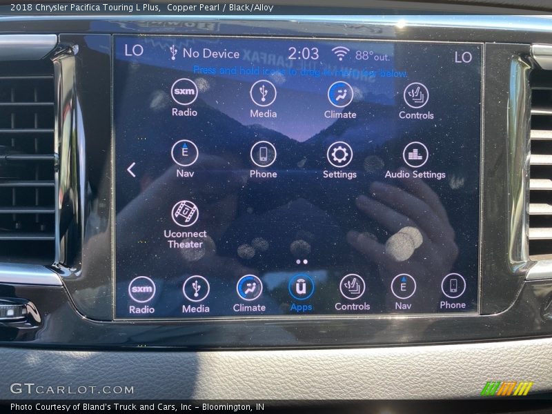 Copper Pearl / Black/Alloy 2018 Chrysler Pacifica Touring L Plus